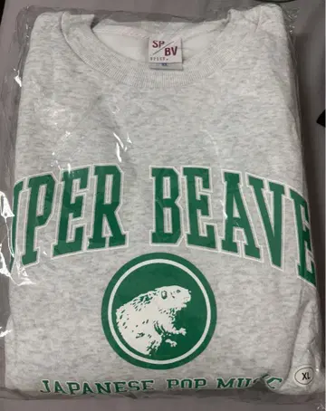 SUPER BEAVER 칼리지 맨투맨 그레이 XL 새상품