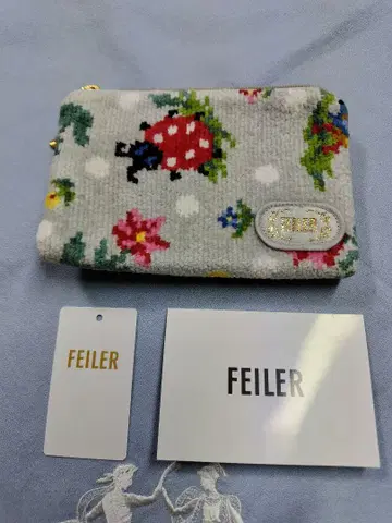 FEILER 하이 도트 티슈 파우치 실버 그레이