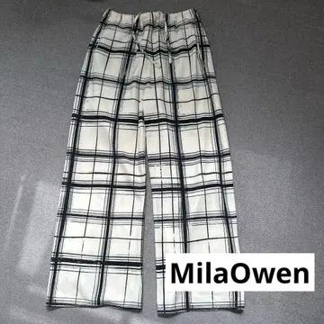 Mila Owen 체크 무늬 캐주얼 팬츠 S