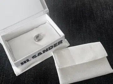 JIL SANDER 실버 후프 귀걸이