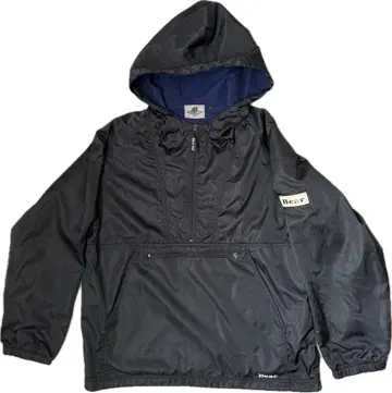 BEAR SURF 하프 지퍼 나일론 아노락 후드티 L 블랙