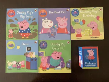 Peppa Pig 그림책 세트와 플래시 카드
