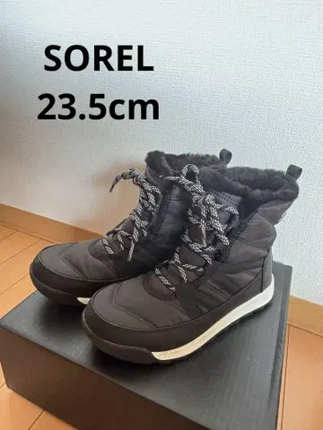SOREL 퍼 포함 블랙 부츠 23.5cm 박스 포함
