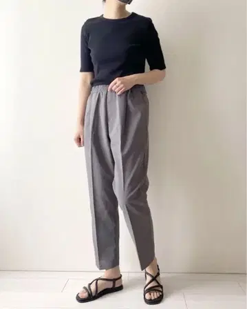 무인양품 MUJI 바람이 통하는 테이퍼드 팬츠 그레이 XL