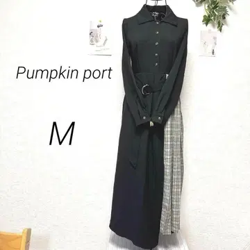 9786-1 Pumpkin port 도킹 긴팔 롱 원피스 M