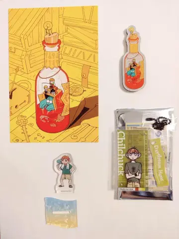 던전밥 칠 척 아크릴 스탠드 키링 4종 세트