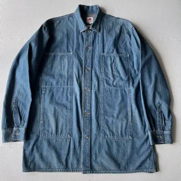 새상품급 BEAMS JAPAN 오버 사이즈 라이트 데님 커버올 L