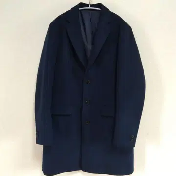 BEAMS 네이비 체스터 코트