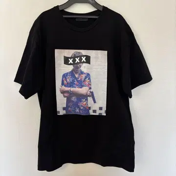 GOD SELECTION XXX 프린트 블랙 T셔츠