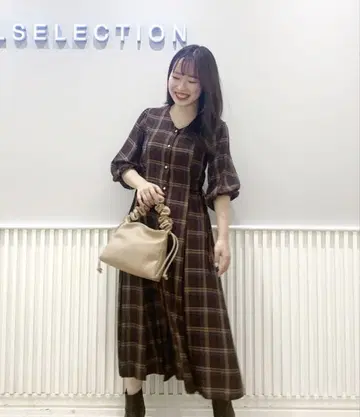 윌 셀렉션 체크 원피스