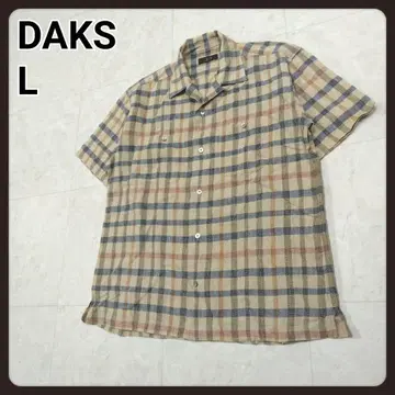 닥스 린넨 셔츠 L 체크 셔츠 DAKS