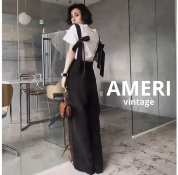 [ 새상품급 ] AMERI 백 리본 롬퍼스