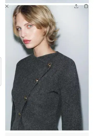 ZARA 무지 니트 스웨터 그레이