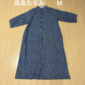 미사용 새상품 일본제 타카시마 치지미 여성용 M 원피스