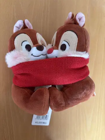 디즈니 스토어 칩과 데일 봉제 인형 니트 머플러