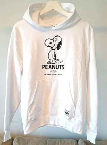 유니버셜 USJ PEANUTS 스누피 후드 부착 후드티 화이트
