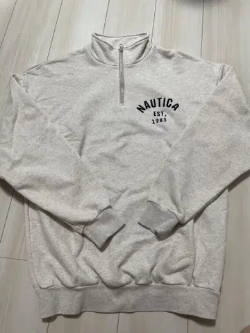 NAUTICA 하프 지퍼 맨투맨 그레이