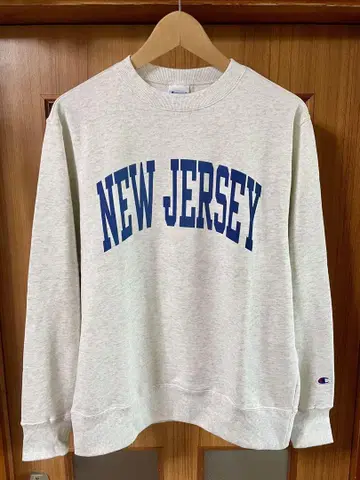 새상품급 챔피온 NEW JERSEY 칼리지 로고 크루넥 맨투맨