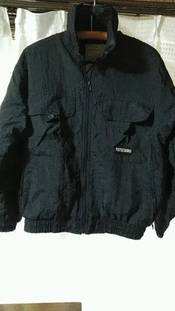 POTECHINO 블랙 집업 자켓