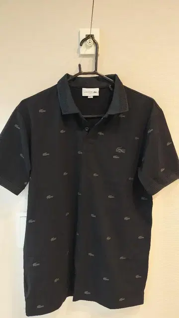 LACOSTE 블랙 피케 셔츠 US L