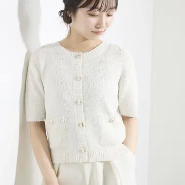 SLOBE IENA 골드 버튼 컴팩트 니트 가디건 슬로브 이에나