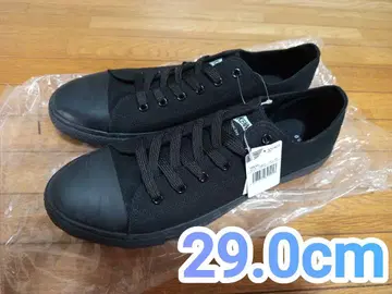 택 포함 미사용 새상품 스니커즈 올 블랙 블랙 컨버스풍 29.0cm