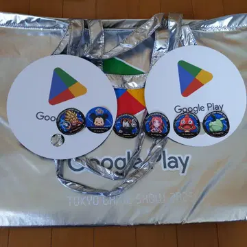 GooglePlay 도쿄 게임쇼 2025 백 스티커 부채 세트