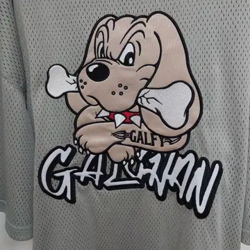 GALFY 개 캐릭터 메쉬 T셔츠