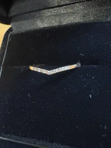 k10PG 반지 V자 다이아몬드 0.03ct 10호