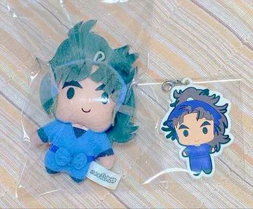 닌타마 란타로 타케야 하치자에몬 봉제 인형 키링 러버 스트랩 레어 세트