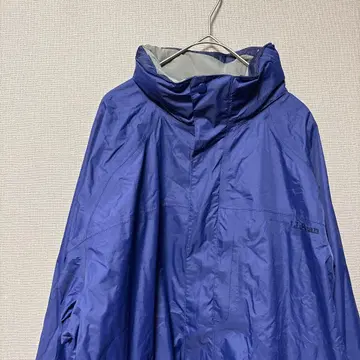 L.L.Bean 고어텍스 방수 레인코트(L) 블루 롱 기장 후드 수납