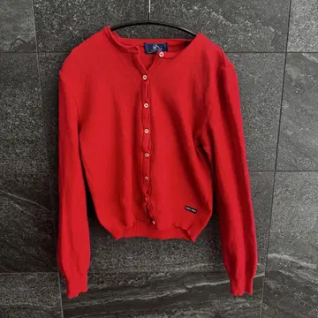 SAINT JAMES 빨간색 버튼 가디건