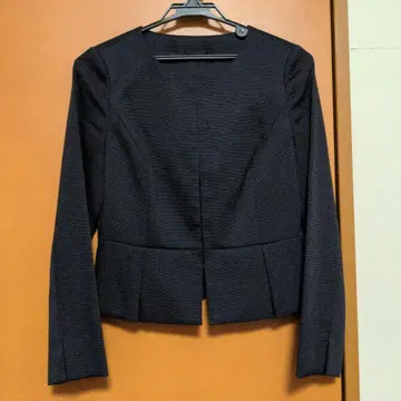 아나이 ANAYI 노카라 자켓 블랙 텍스처 마감
