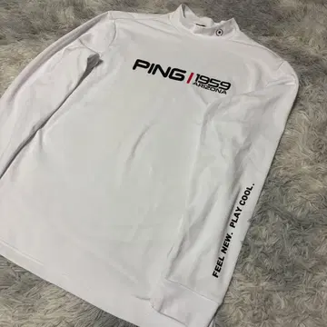PING 긴팔 모크넥 화이트 3L