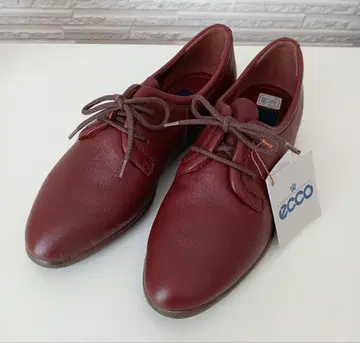 미사용 ecco soft 컴포트 슈즈 가죽 브라운