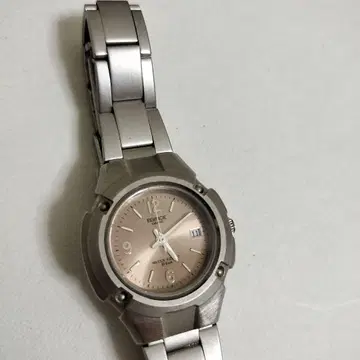 CASIO EDIFICE 손목시계 쿼츠 실버 핑크 다이얼