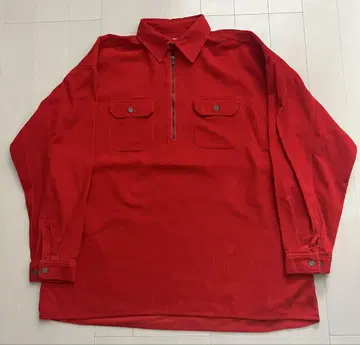 [ 90s ] 말보로 코듀로이 오버 사이즈 하프 지퍼 셔츠 자켓