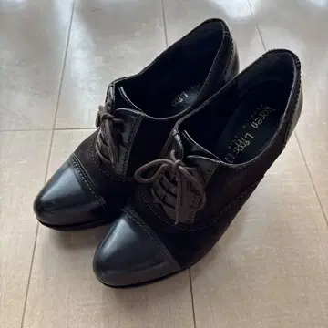레이스업 힐 브라운 스웨이드 karen lipps