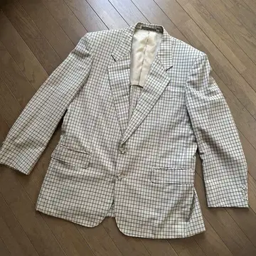 하자품 Ermenegildo Zegna 체크 무늬 테일러드 자켓