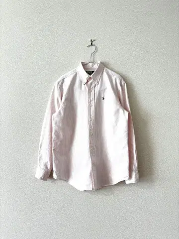 랄프 로렌 옥스퍼드 스트라이프 핑크 셔츠 160