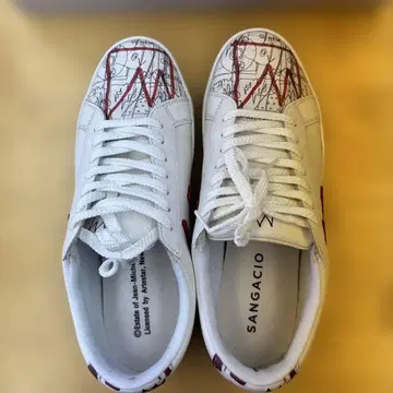 SANGACIO 아트 프린트 스니커즈 화이트 26.5cm