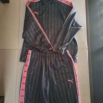 단종품 PUMA 저리 상하의 세트 그레이/핑크