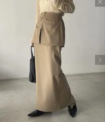 2SET 레이어드 스커트 베이지 38