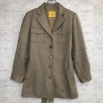 이네스 드 라 프레상쥬 체크 무늬 사파리 자켓