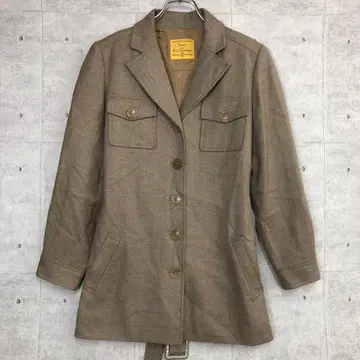 이네스 드 라 프레상쥬 체크 무늬 사파리 자켓