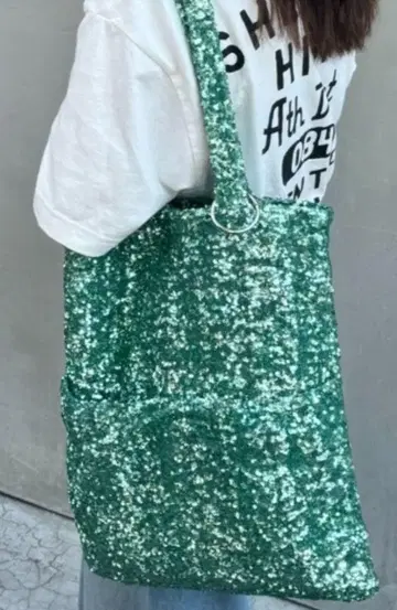 CIAOPANIC TYPY 스팽글 토트백 그린