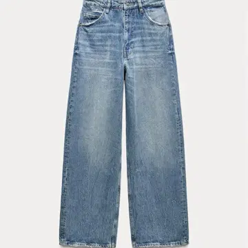 [ 완판템 ] ZARA 릴랙스 오버 사이즈 미드 라이즈 청바지 EU40