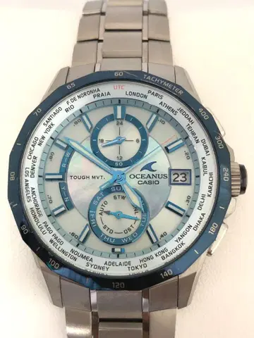 작동 OK CASIO 카시오 오시아나스 만타 전파 솔라 손목시계