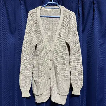 [ MOUSSY ] 니트 가디건 여성용 프리 사이즈 베이지 가을/겨울