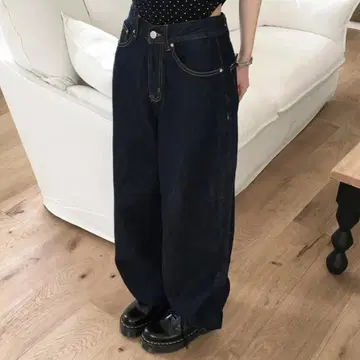 논페이드 와이드 데님 팬츠